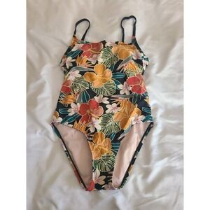 Hurley Tropical Floral One Piece Swimsuit Women's Size Medium